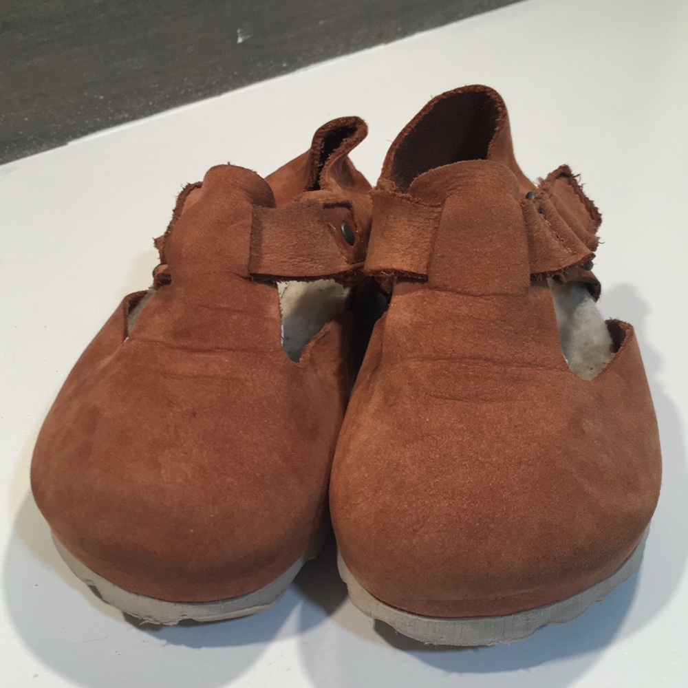 SOLD!! ZARA Girls Shoe Leather Top Brown Size 23 E - Picture 2 of 6